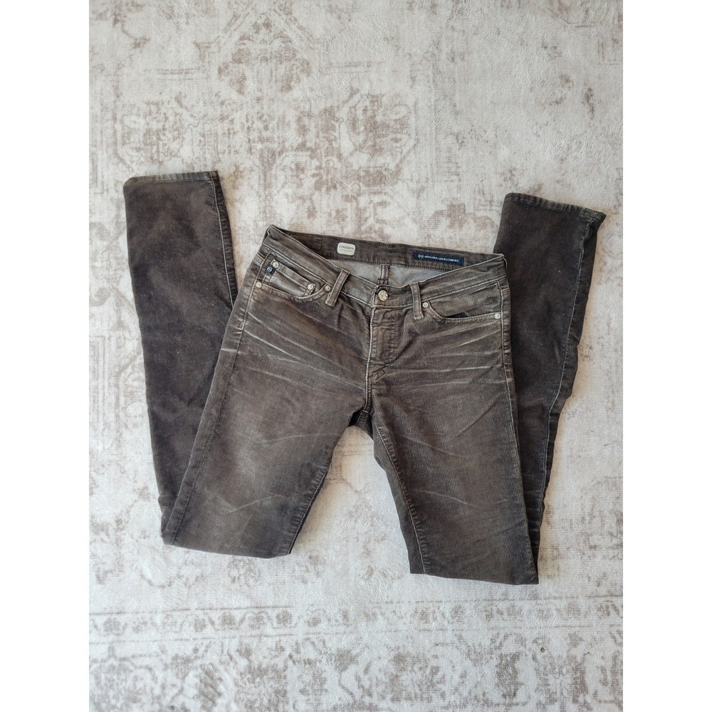 AG Adriano Goldschmied Premiere Skinny Straight Corduroy Jeans Women 27 Brown